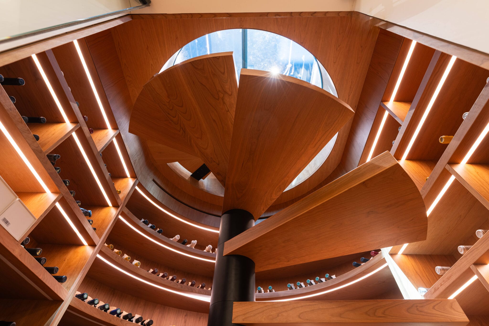Curved Statement Cellar by Genuwine Cellars