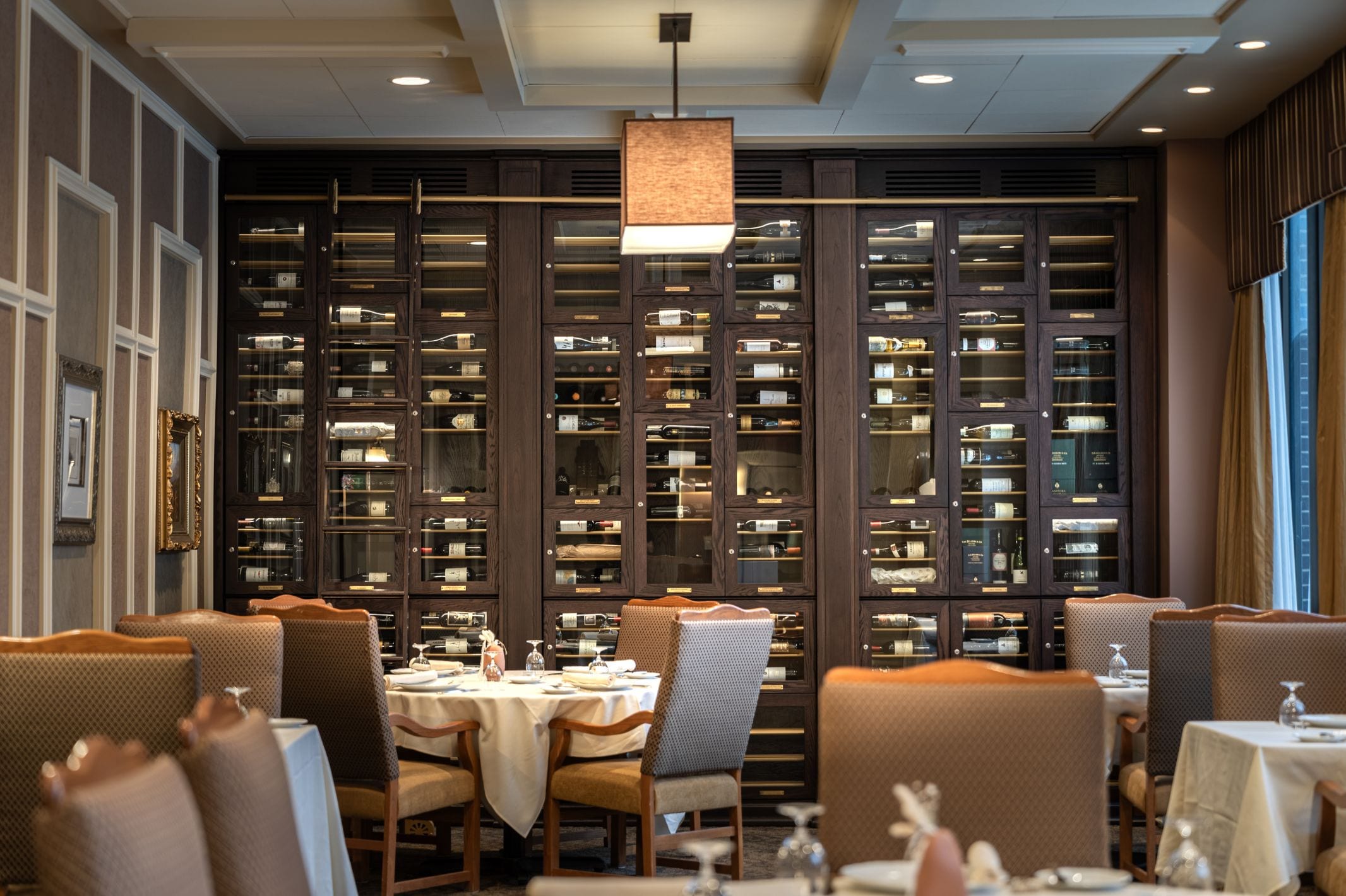 Private Club Dining Room Wine Lockers by Genuwine Cellars