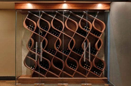 Q-Curve Contemporary Wine Cabinet by Genuwine Cellars