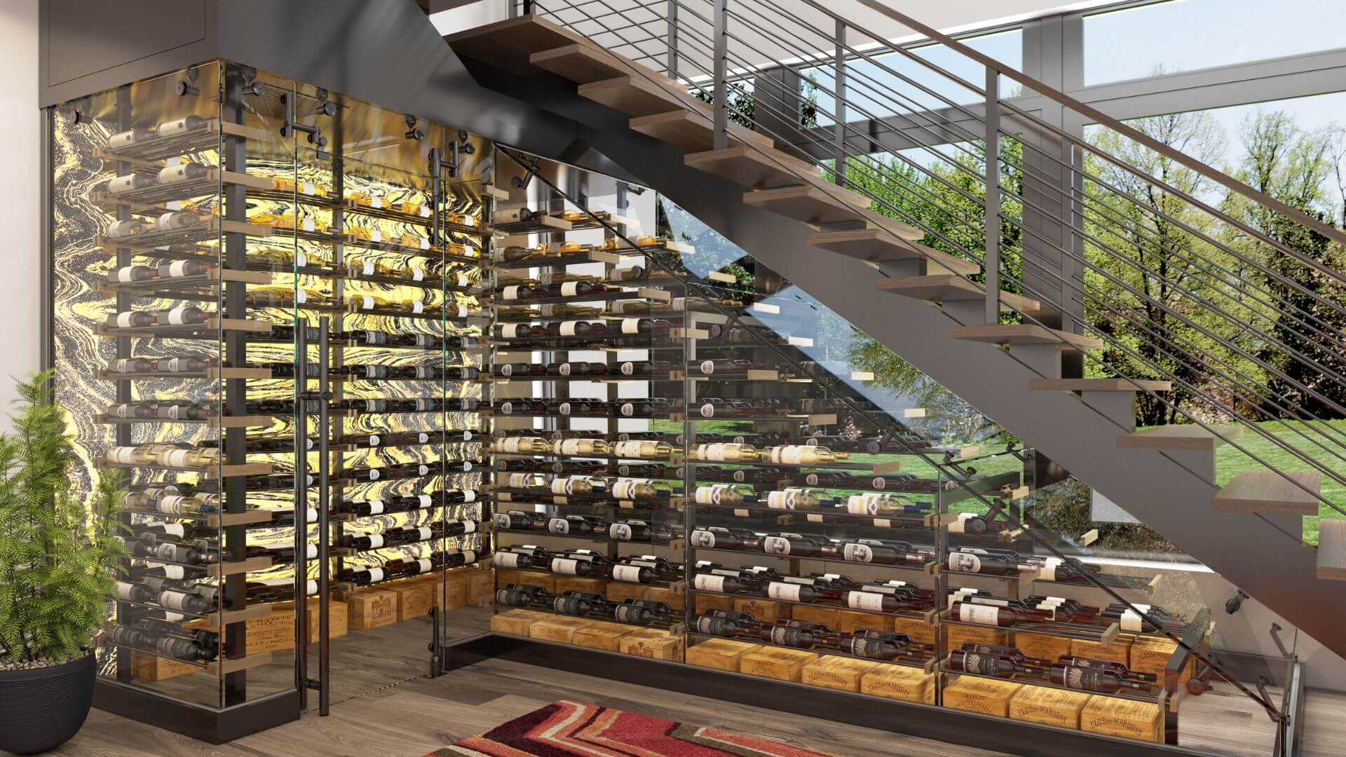 Under Stairs Wine Cellar Transformation by Genuwine Cellars