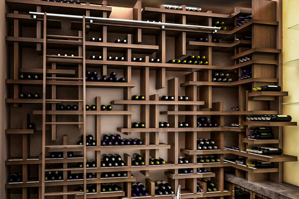contemporary wine display
