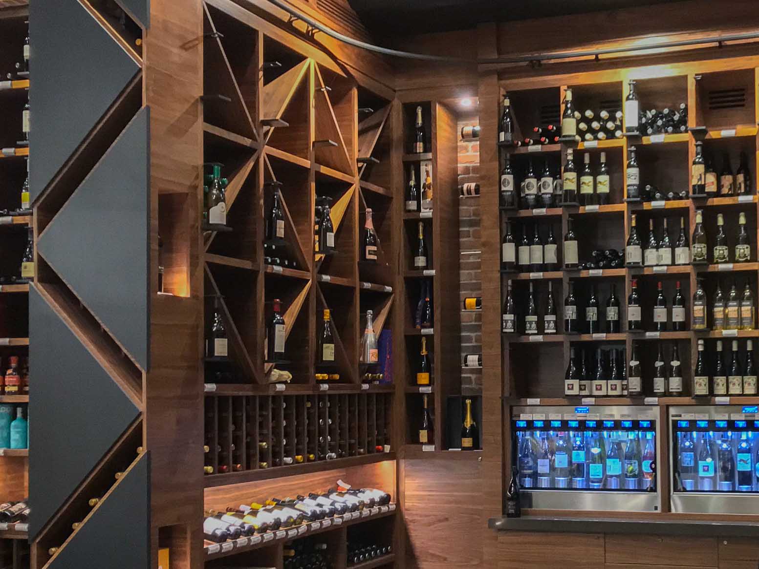 Wine cellar design details - custom wine racks