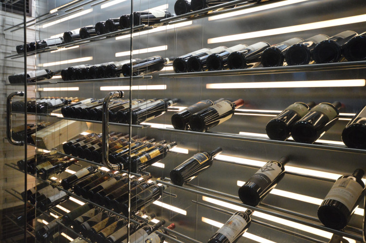 Label Line - Genuwine Cellars custom modern wine display