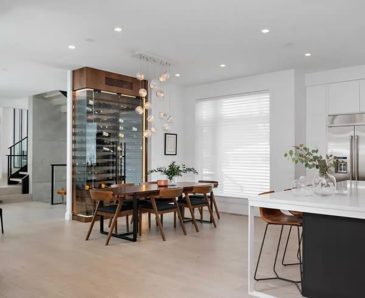 glass enclosed wine cabinet