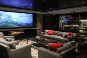 wine cellar in living room