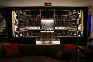 traditional wine cellar with modern details
