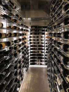 glas wine cellar inside