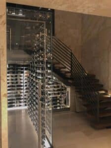 glass enclosed wine room