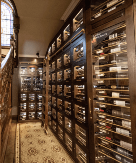 wine lockers traditional design by Genuwine Cellars