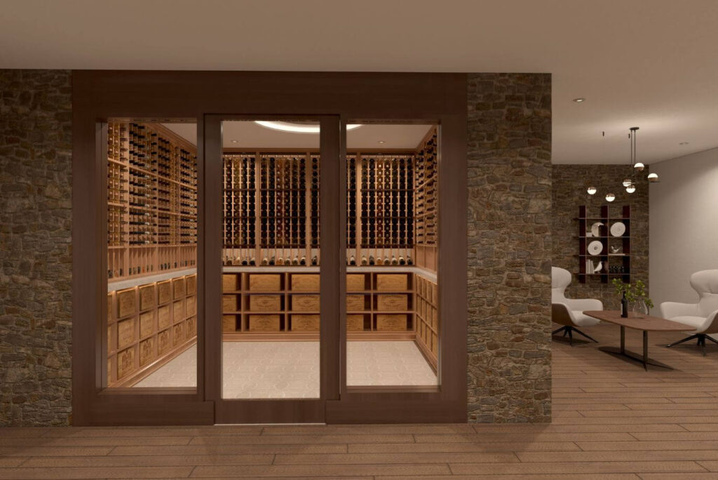 traditional wine cellar inside view