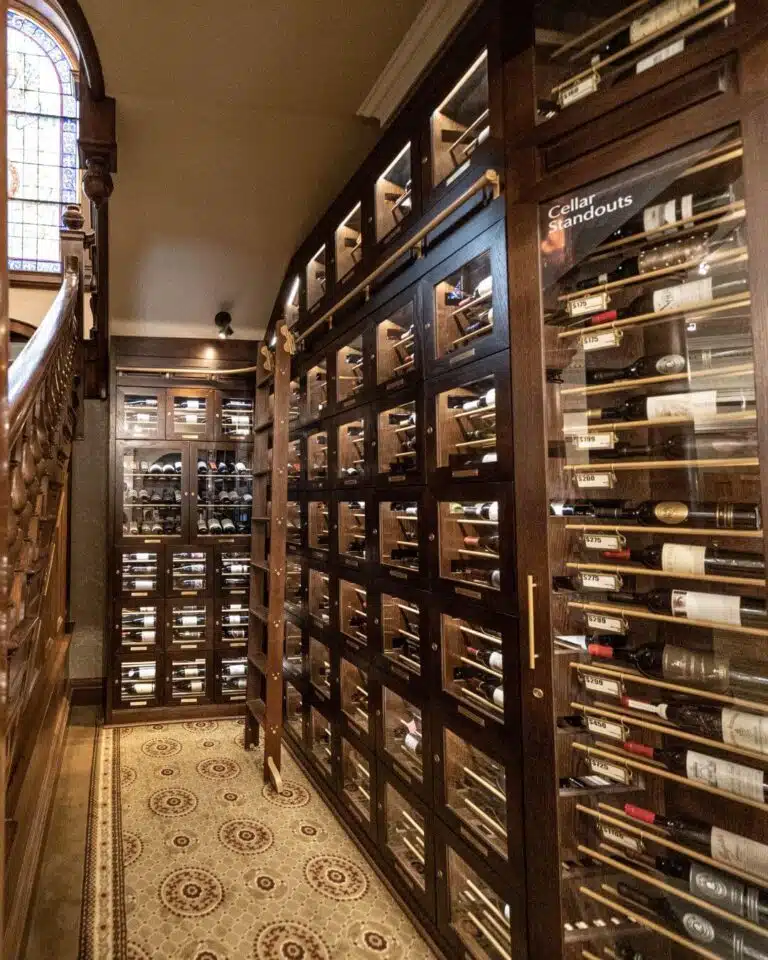 custom wine lockers design in Manitoba club by Genuwine Cellars
