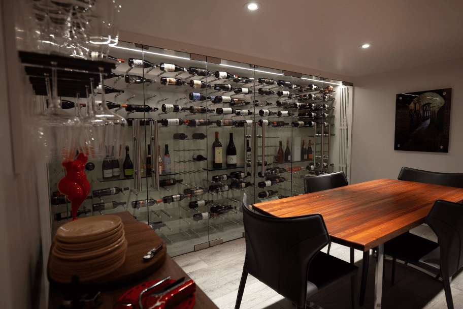Modern Glass Wine Cellar - Genuwine Cellars