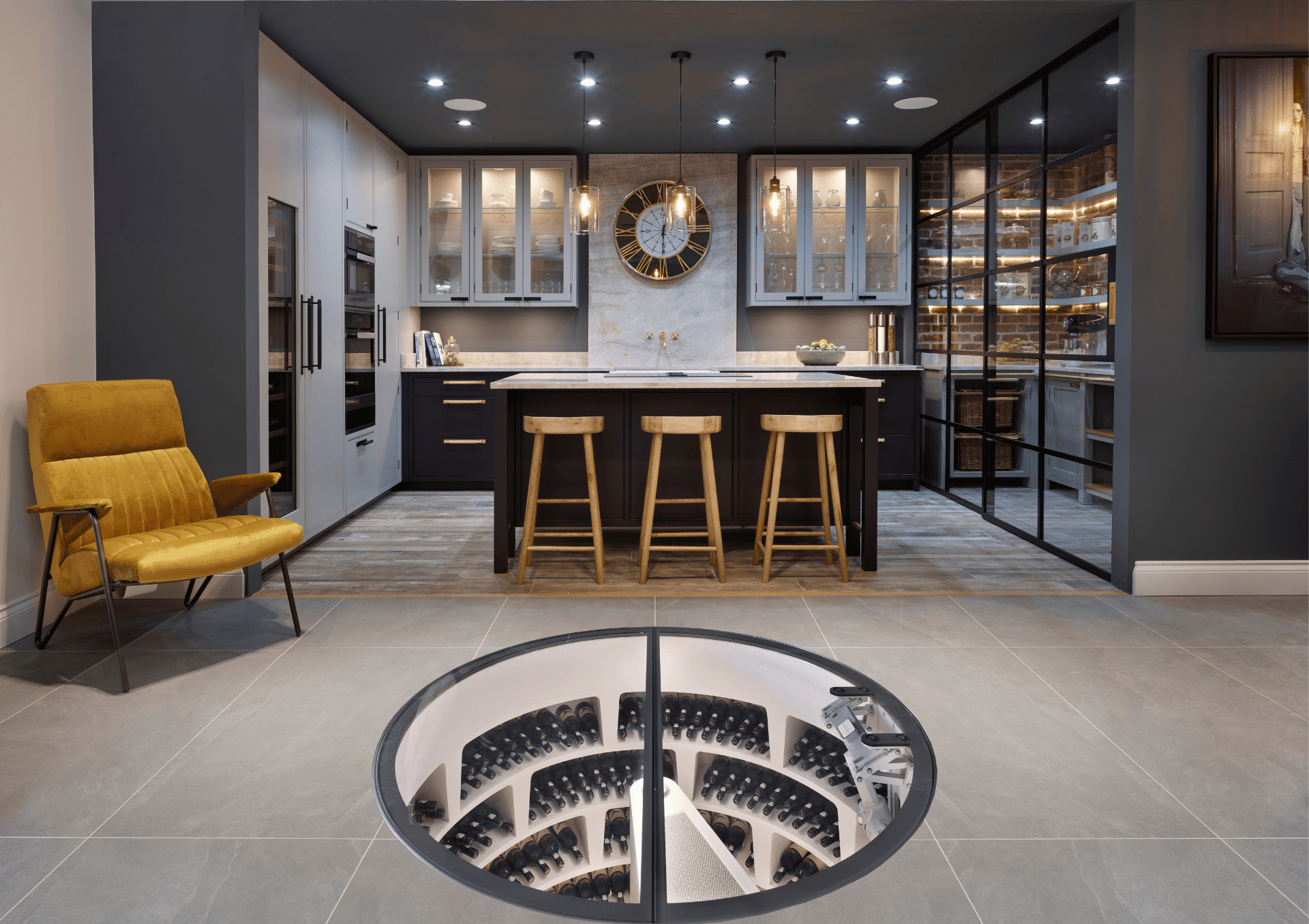 Wine cellar under kitchen floor hotsell