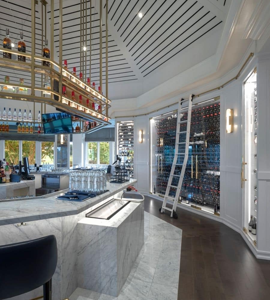 residential wine wall with PEG system