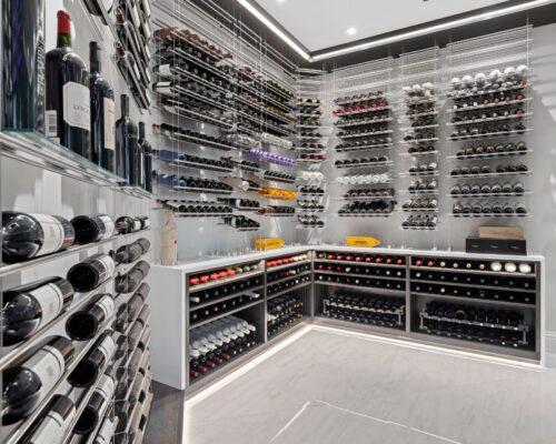 Metal floating wine cellar in Tampa