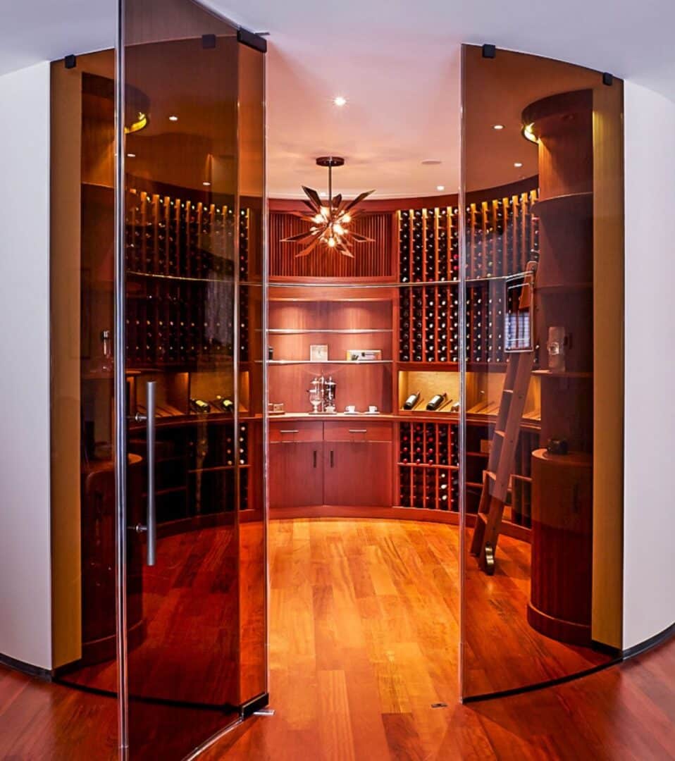 Curve Glass Wine Cellar - Genuwine Cellars