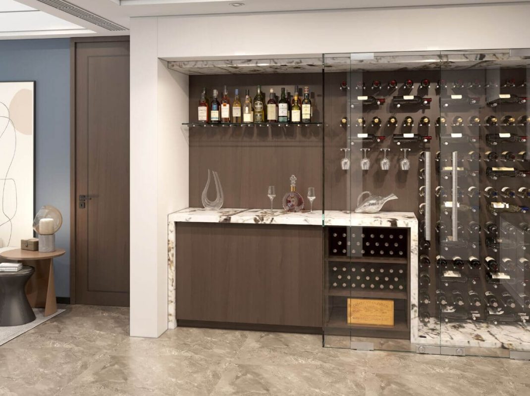 residential wine cellar installation austin with traditional elements